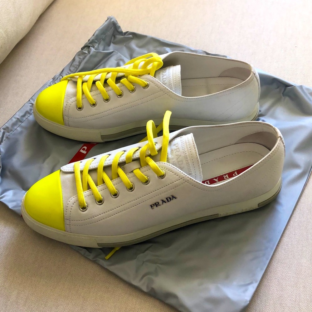 Prada white sneakers size 41